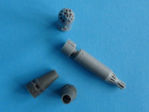 The pair of resin UB-16 pods are made up of two parts each