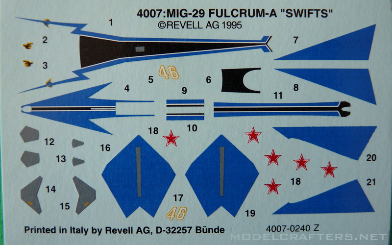 Revell 04007 MiG-29 "The Swifts"